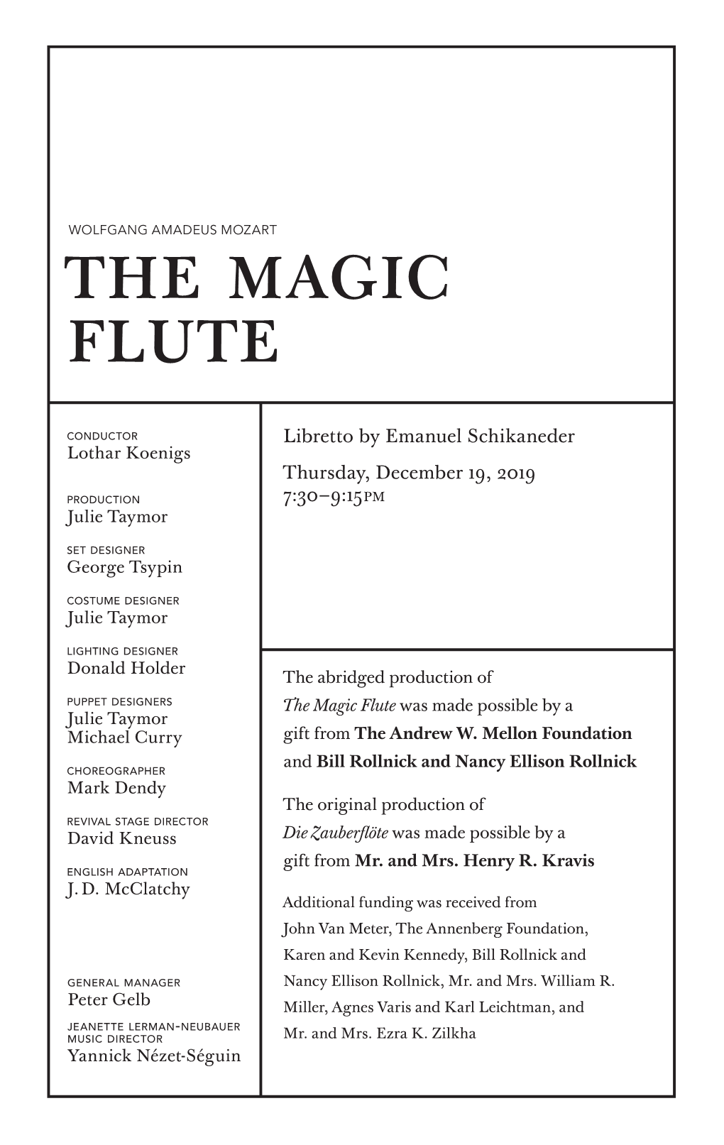 The Magic Flute