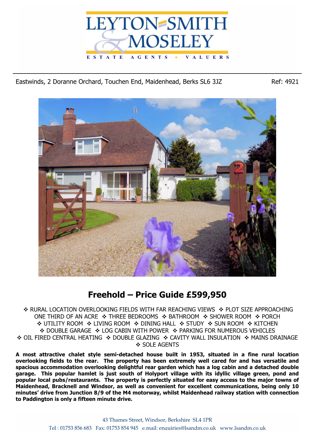 Freehold – Price Guide £599,950