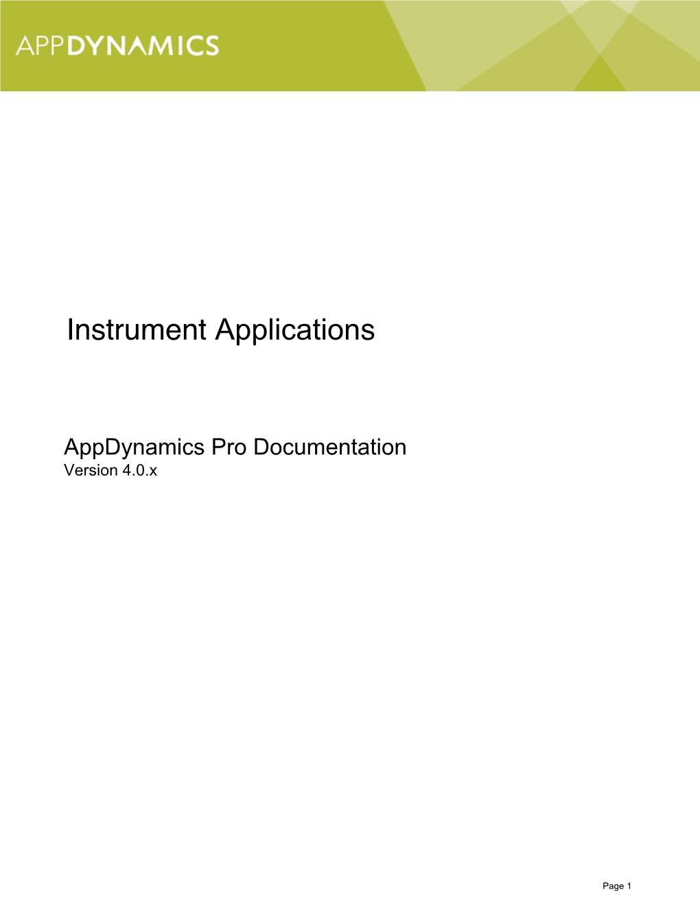 Instrument Applications