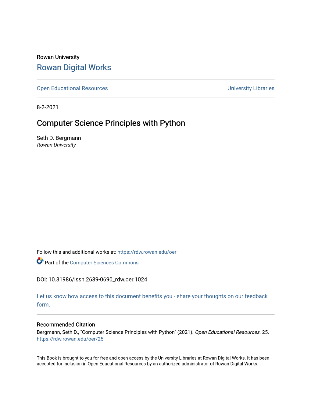 Computer Science Principles with Python