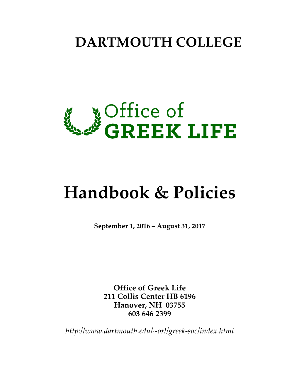 Handbook & Policies