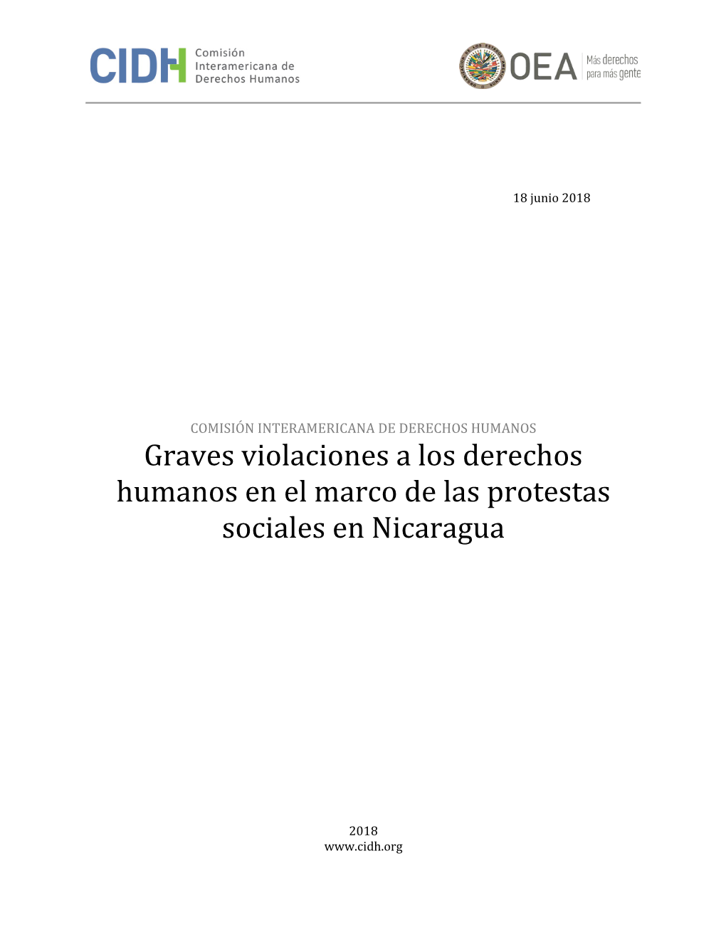 Derechos Humanos En El Marco De Las Protestas Sociales En Nicaragua