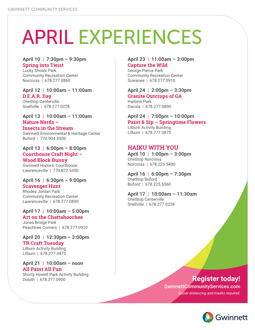 April Experiences