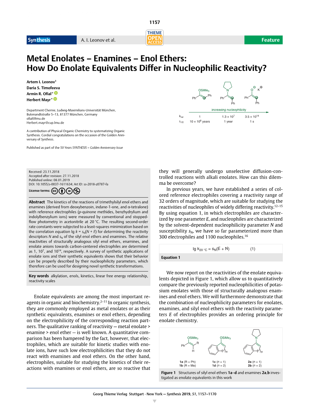 How Do Enolate Equivalents Differ in Nucleophilic Reactivity?