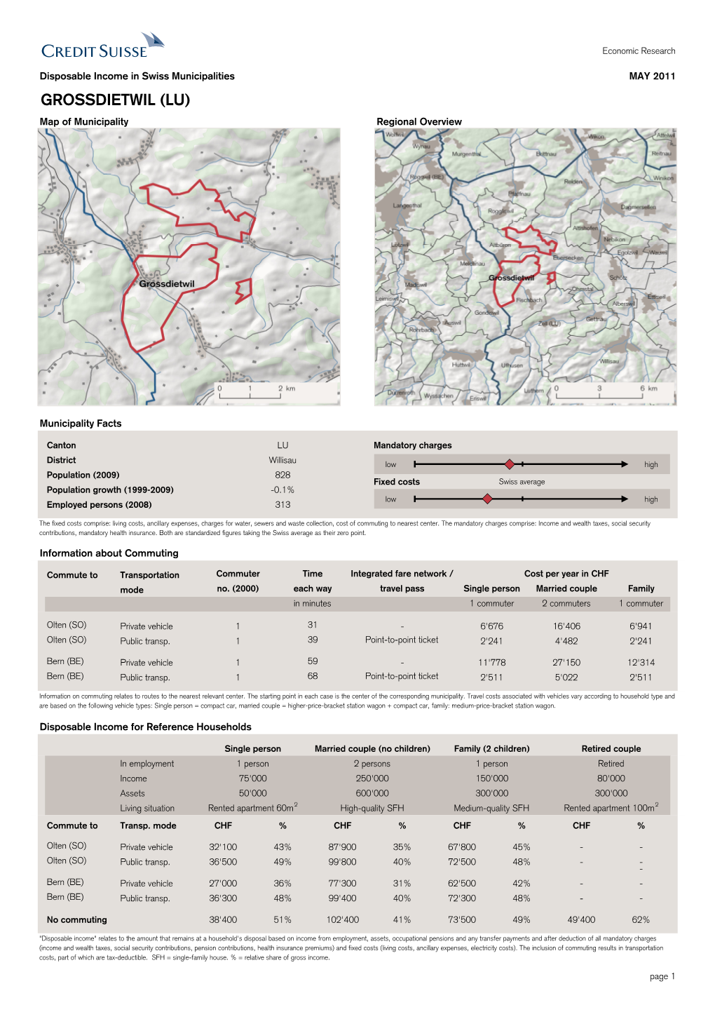 GROSSDIETWIL (LU) Map of Municipality Regional Overview