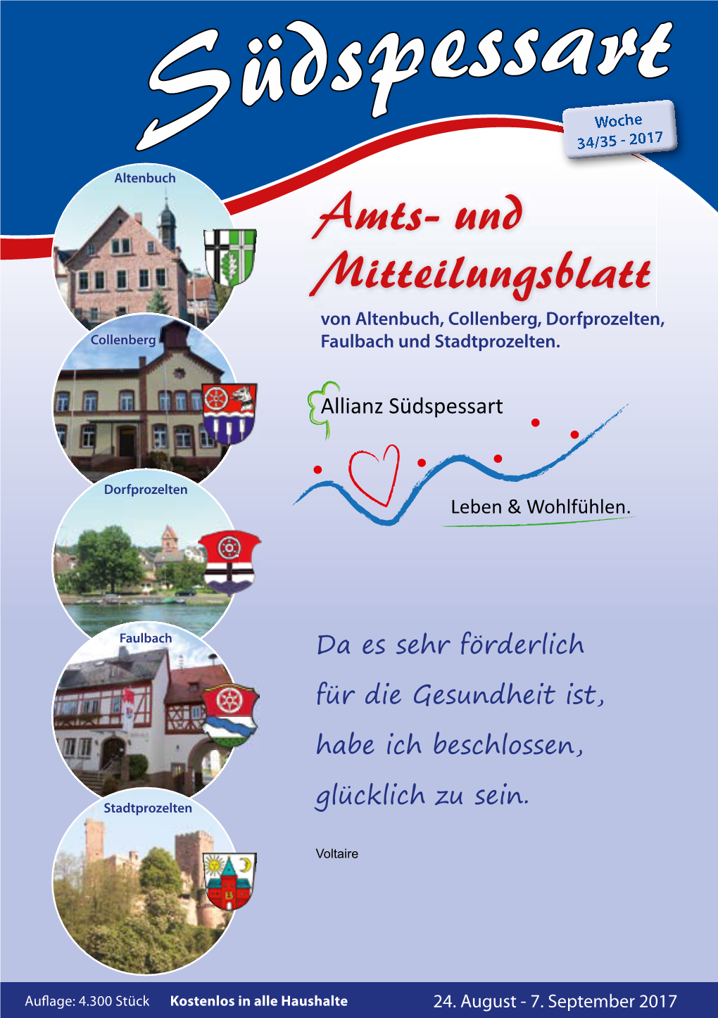 Südspessart Vom 24.8.2017 – Seite 2 Gemeinde Altenbuch Amtlich - Altenbuch Amtlich Amtliches