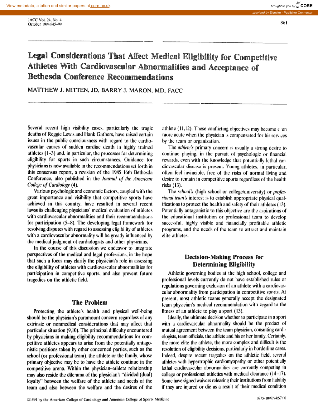 Legal Considerations That Affect Medical Eligibility for Competetive