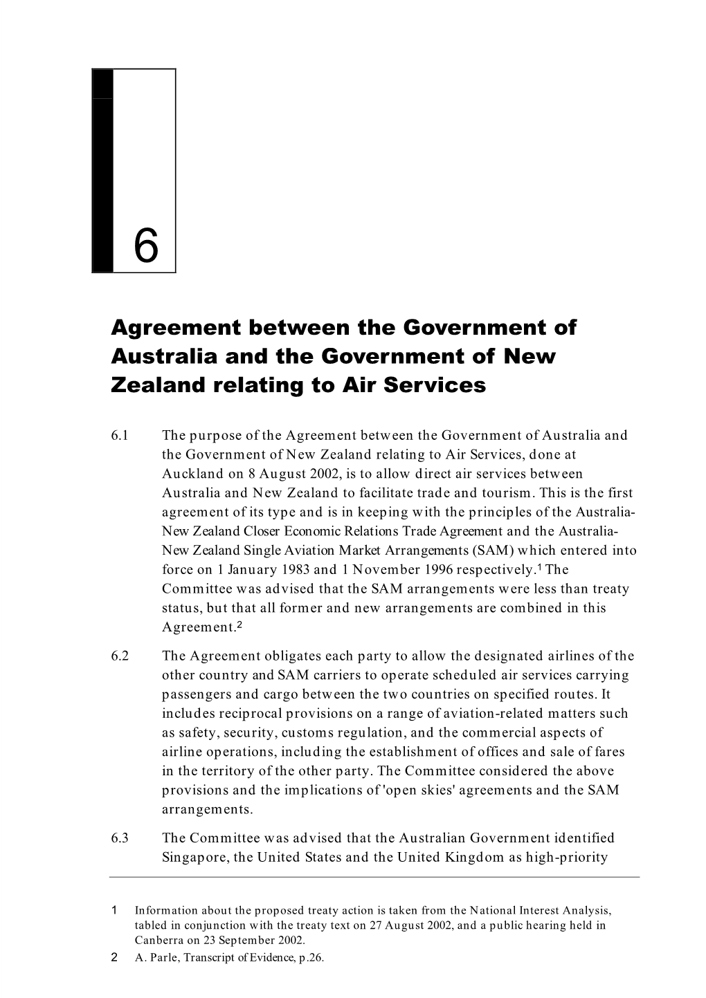 Agreement Between the Government of Australia and the Government Of