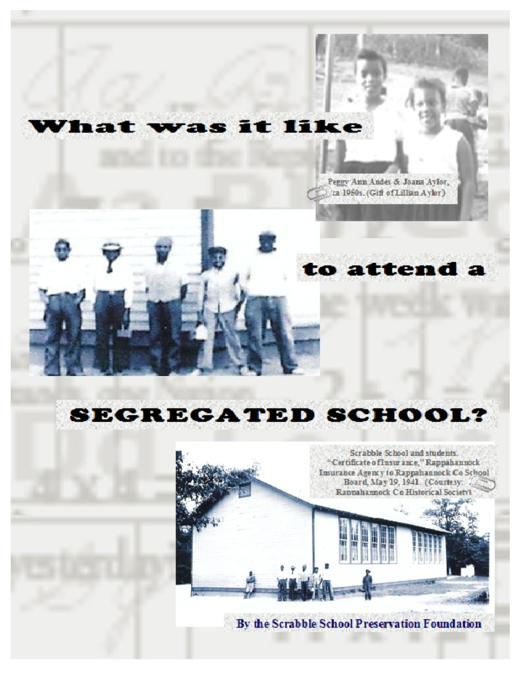 What Was It Like to Attend a Segregated School?