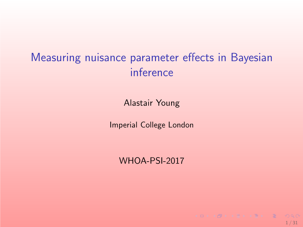 Measuring Nuisance Parameter Effects in Bayesian Inference