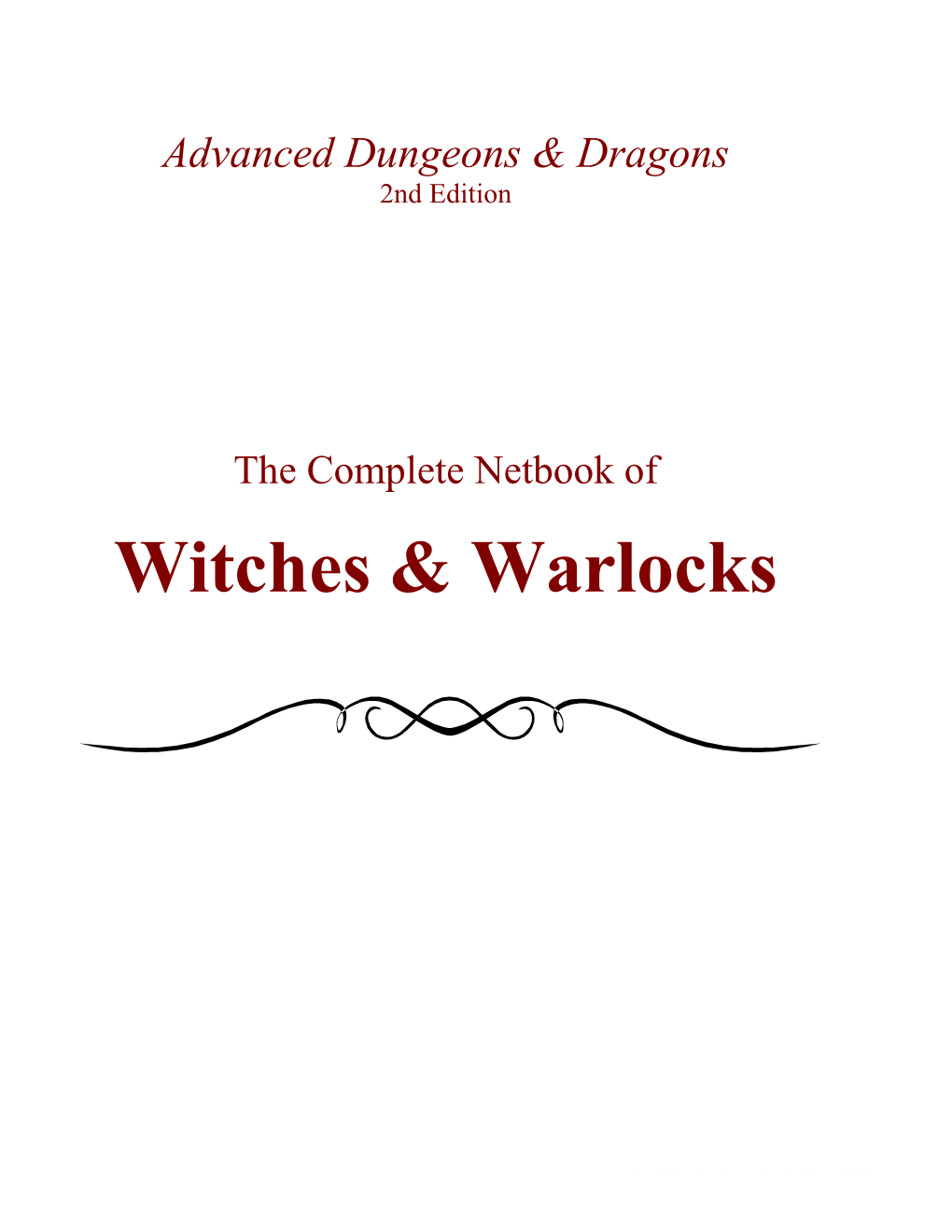 Netbook of Witches & Warlocks