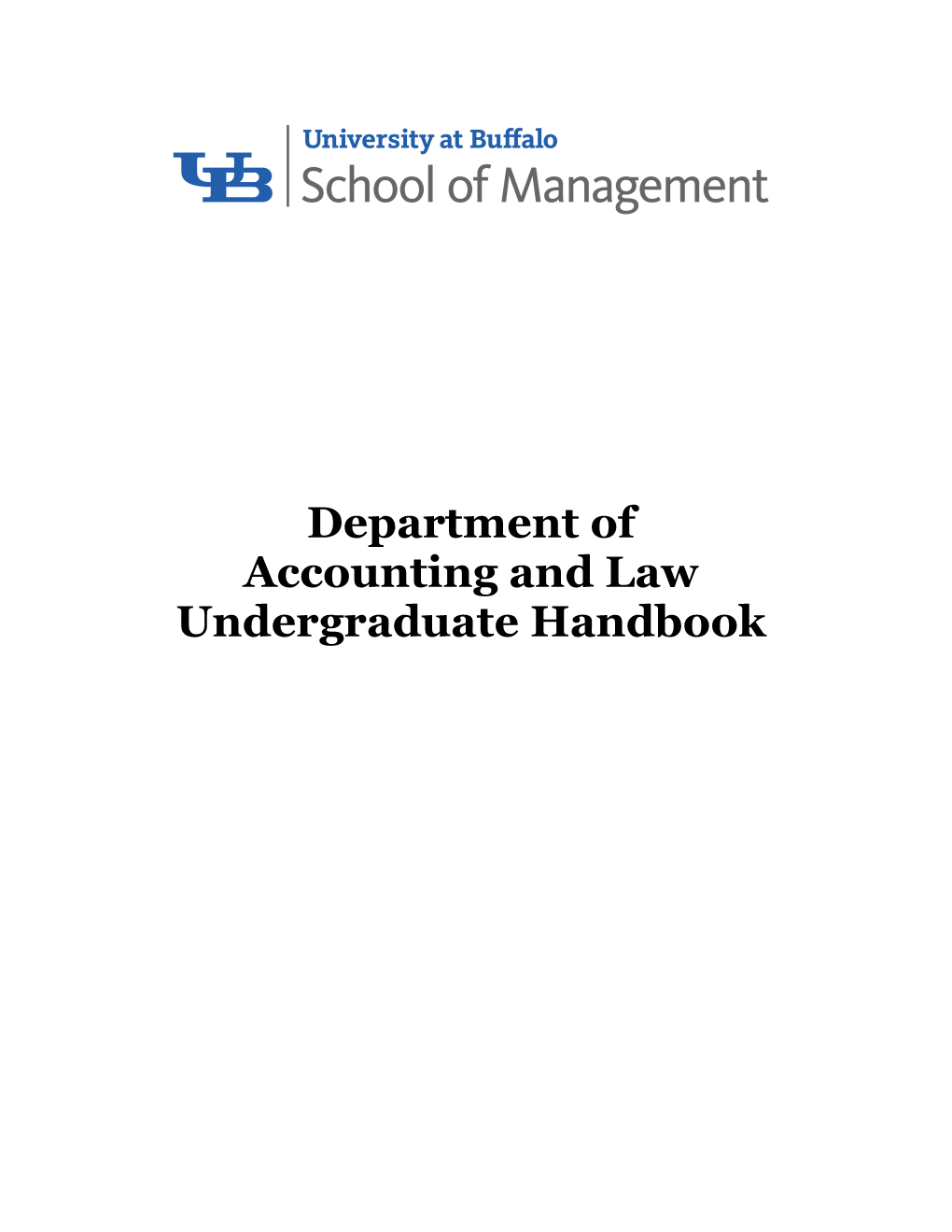 Accounting and Law Department Undergraduate Handbook