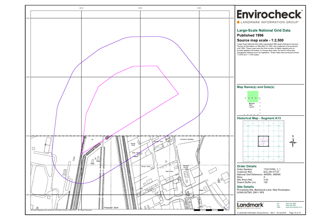 Large-Scale National Grid Data Published 1996 Source Map Scale