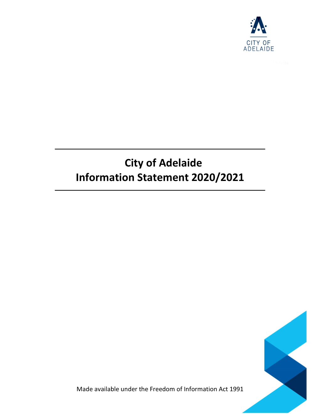 City of Adelaide Information Statement 2020/2021