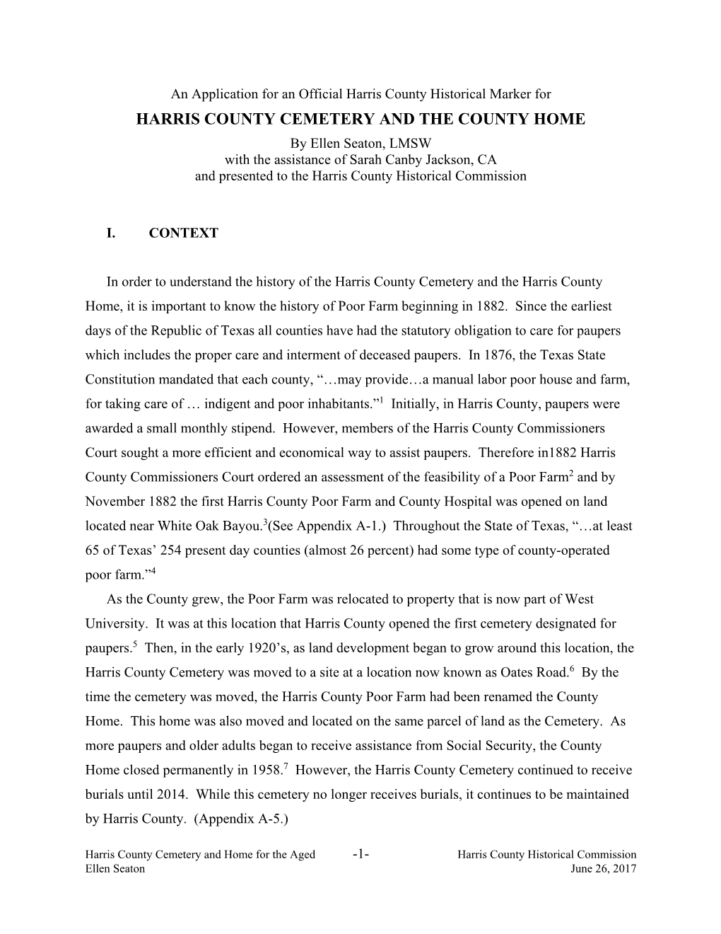 County Cemetery and Home Narrative.Pdf