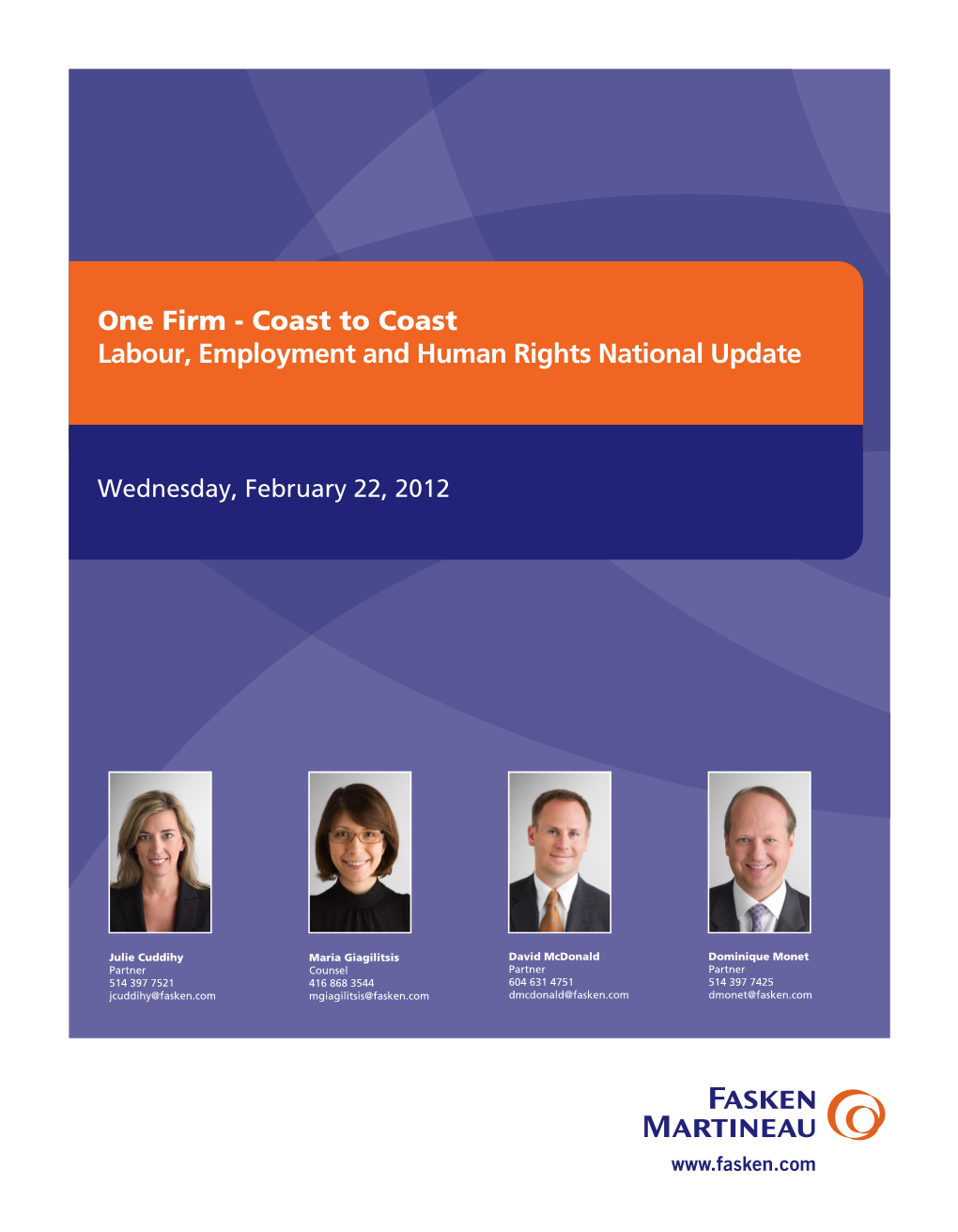 Coast to Coast Labour, Employment and Human Rights National Update