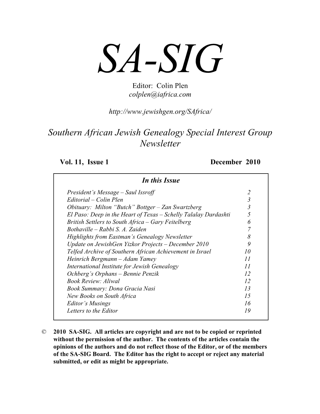 SA-SIG-Newsletter June 2005