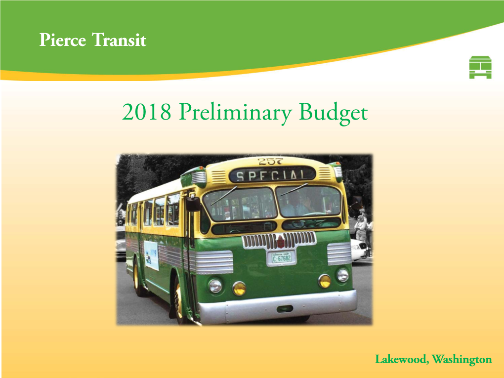 2018 Preliminary Budget