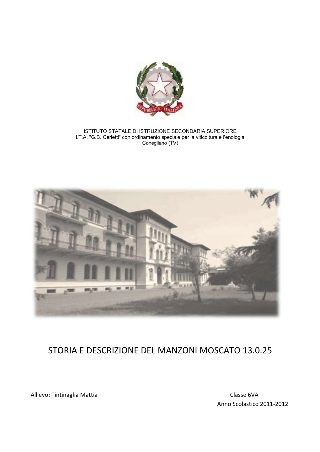 Storia E Descrizione Del Manzoni Moscato 13.0.25