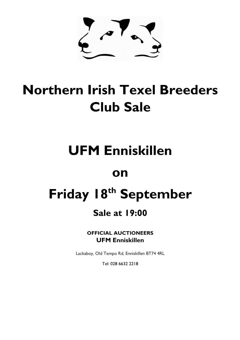 Northern Irish Texel Breeders Club Sale UFM Enniskillen on Friday