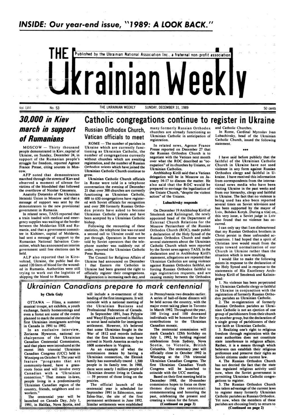 The Ukrainian Weekly 1989, No.53