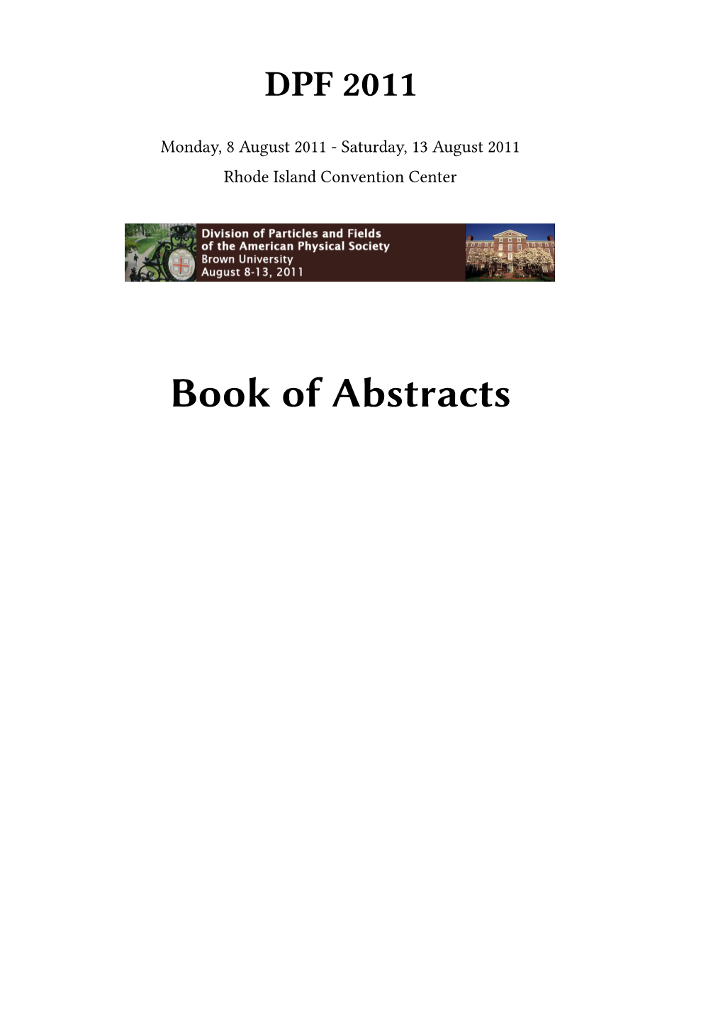 Book of Abstracts Ii Contents