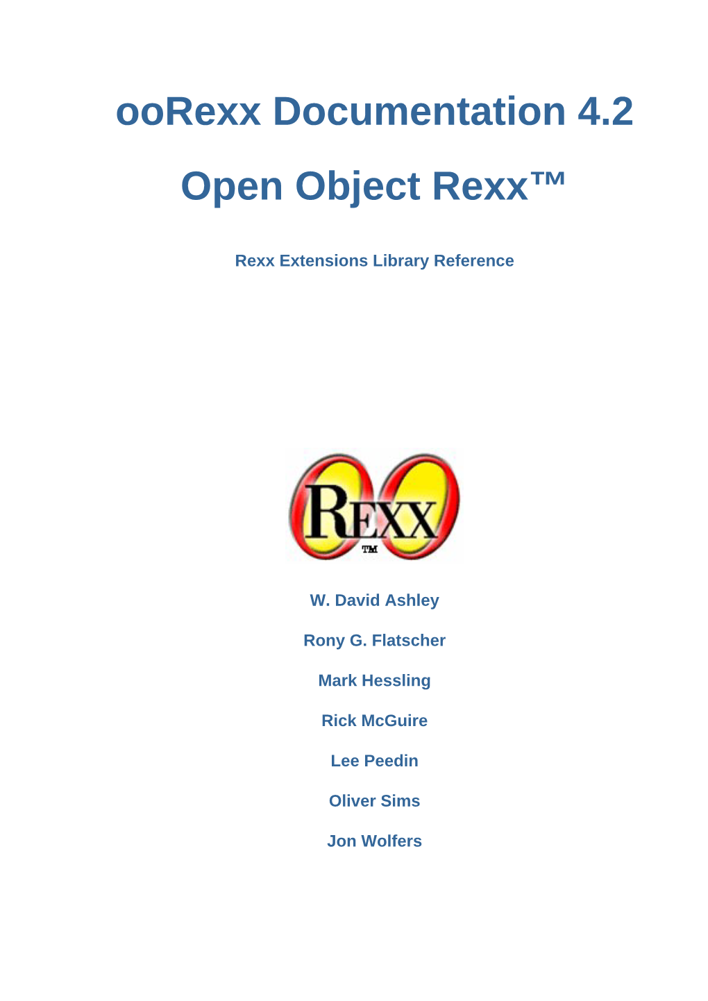 Open Object Rexx™