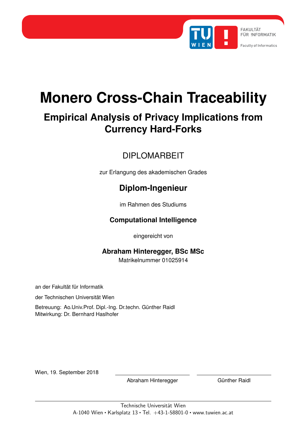 Monero Cross-Chain Traceability Empirical Analysis of Privacy Implications from Currency Hard-Forks