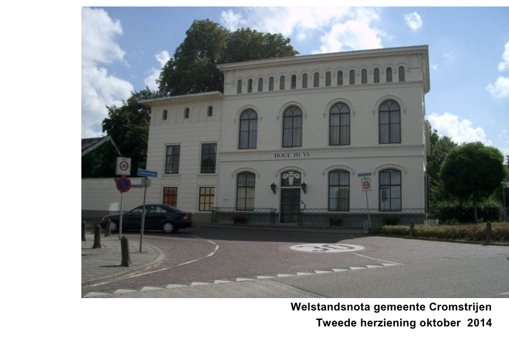 Welstandsnota Gemeente Cromstrijen Tweede Herziening Oktober 2014