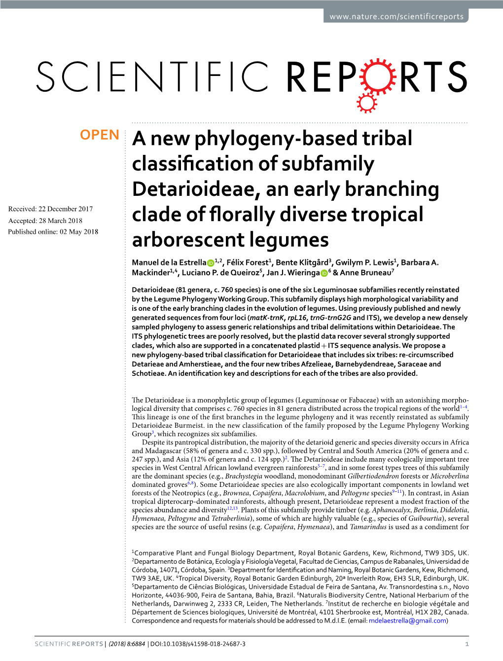 A New Phylogeny-Based Tribal Classification of Subfamily