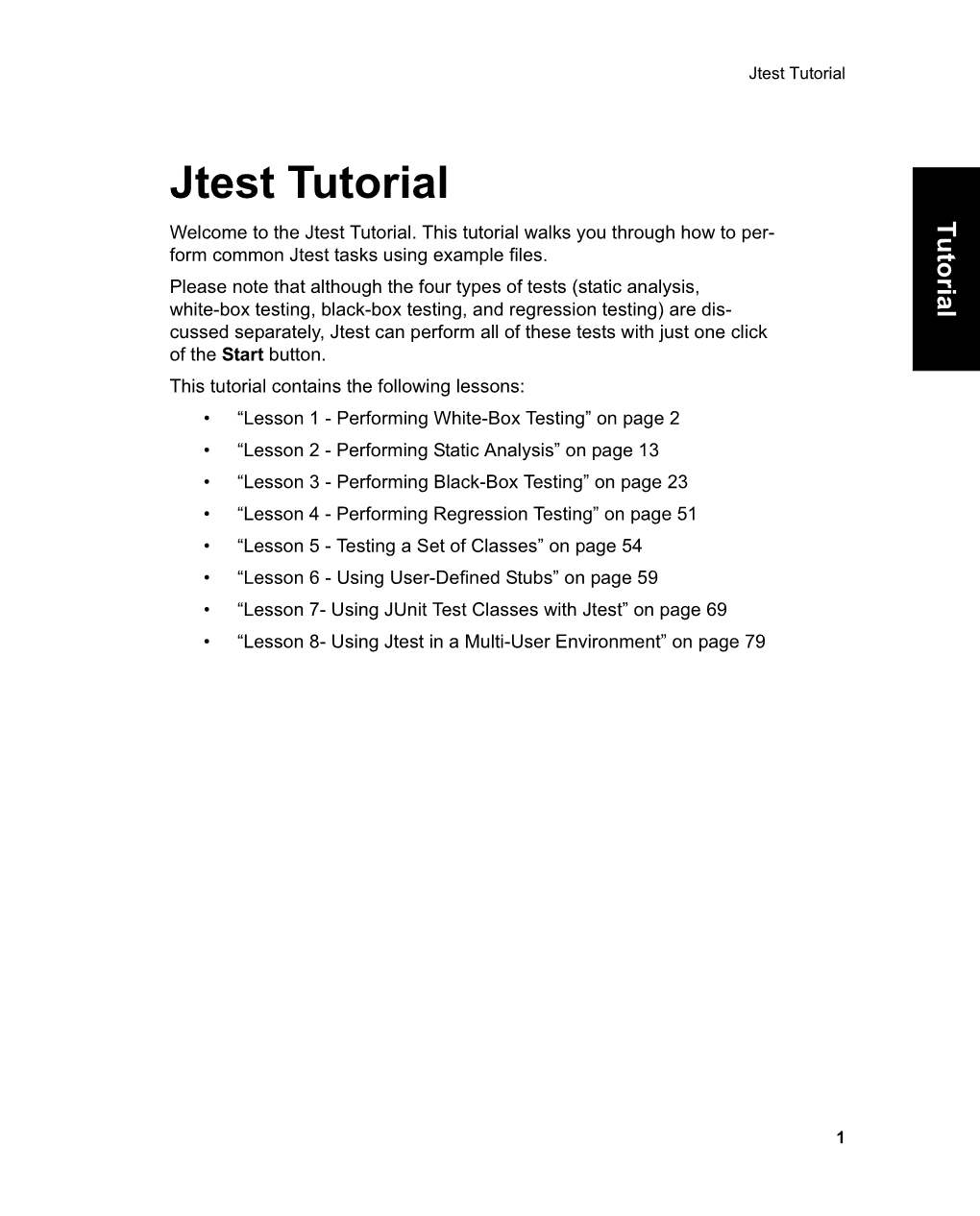 Jtest Tutorial