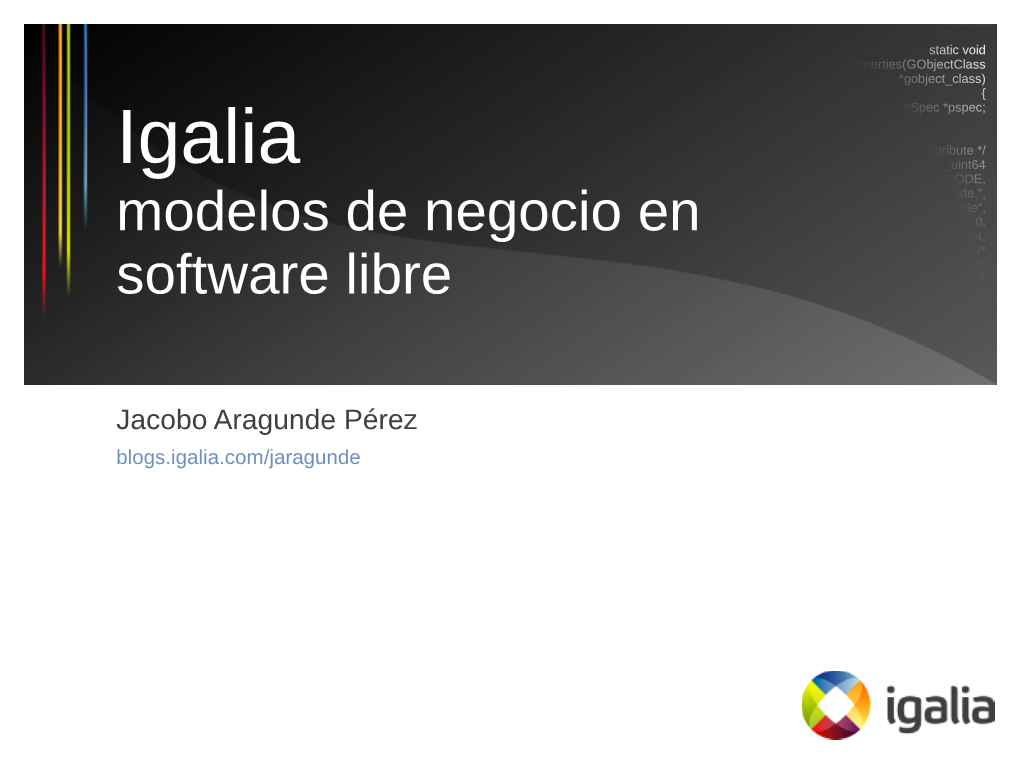 Software Libre | G PARAM WRITABLE | G PARAM PRIVATE);