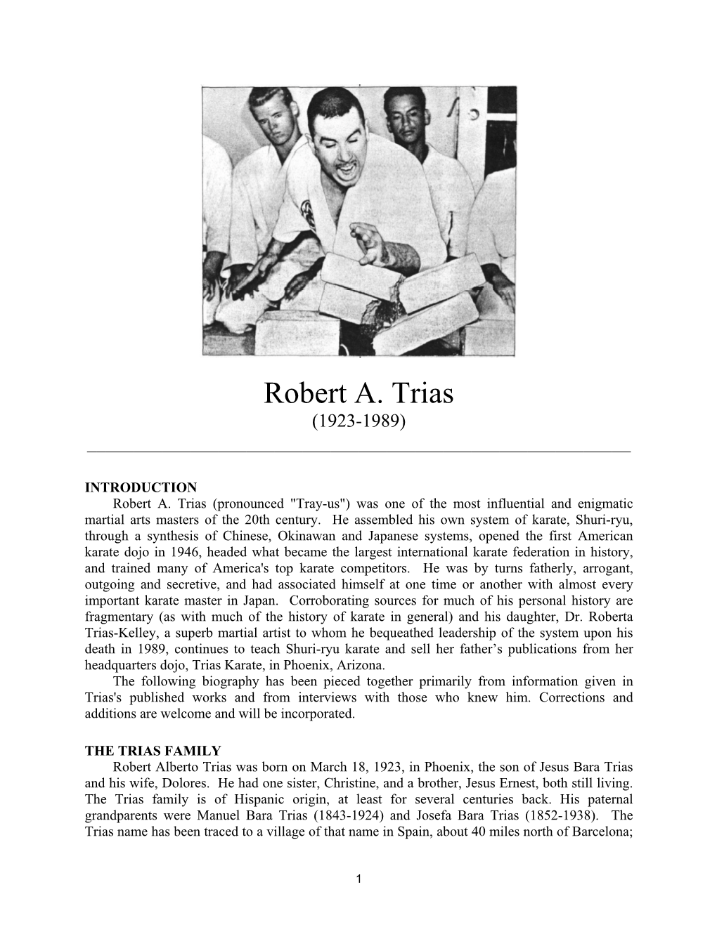 Robert A. Trias (1923-1989) ______