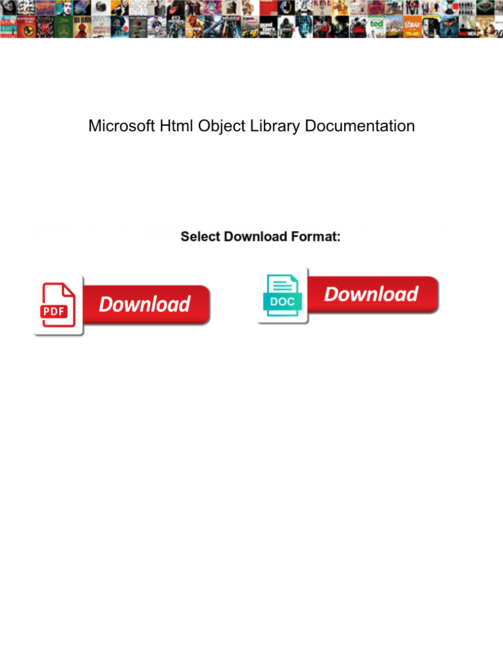 Microsoft Html Object Library Documentation