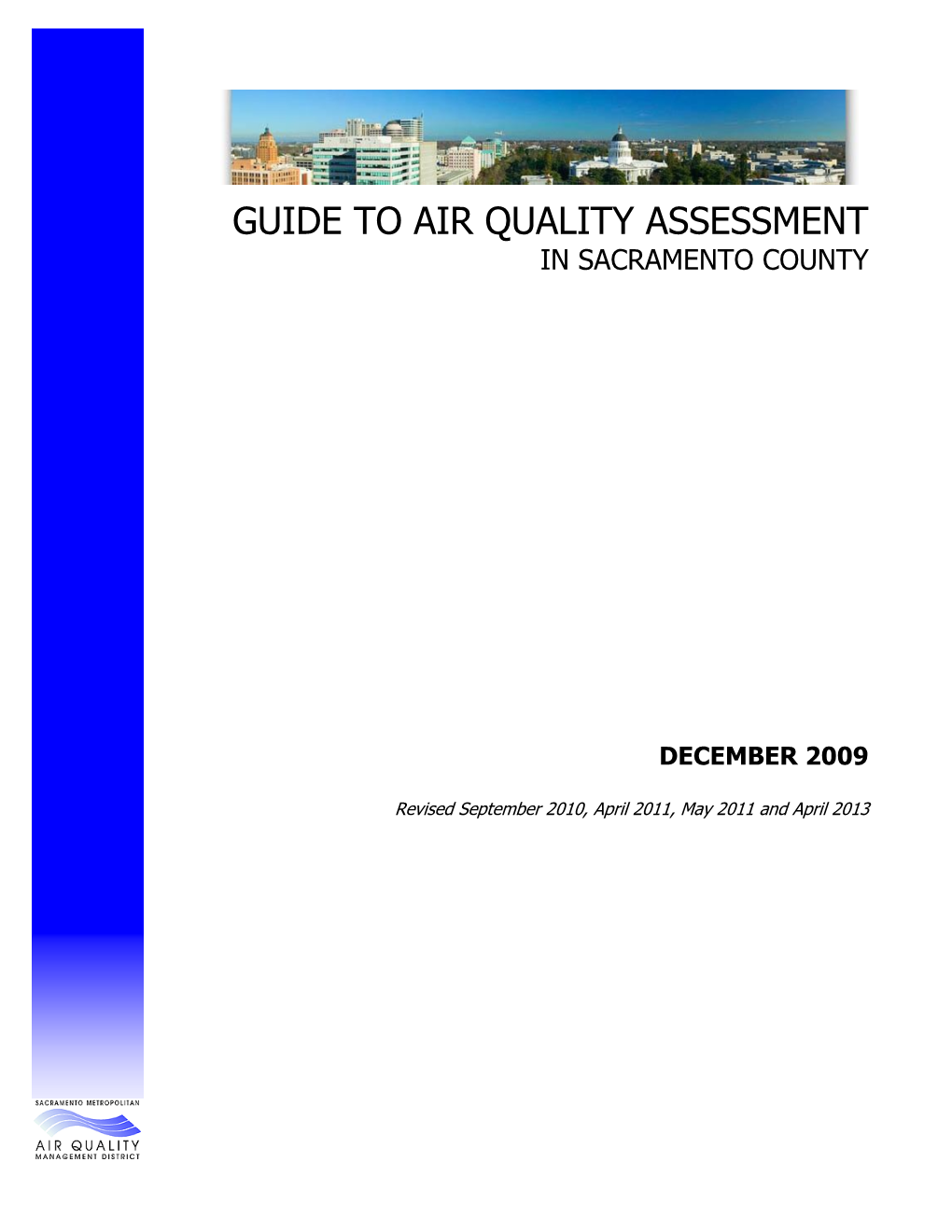 Guide to Air Quality Assessment in Sacramento County