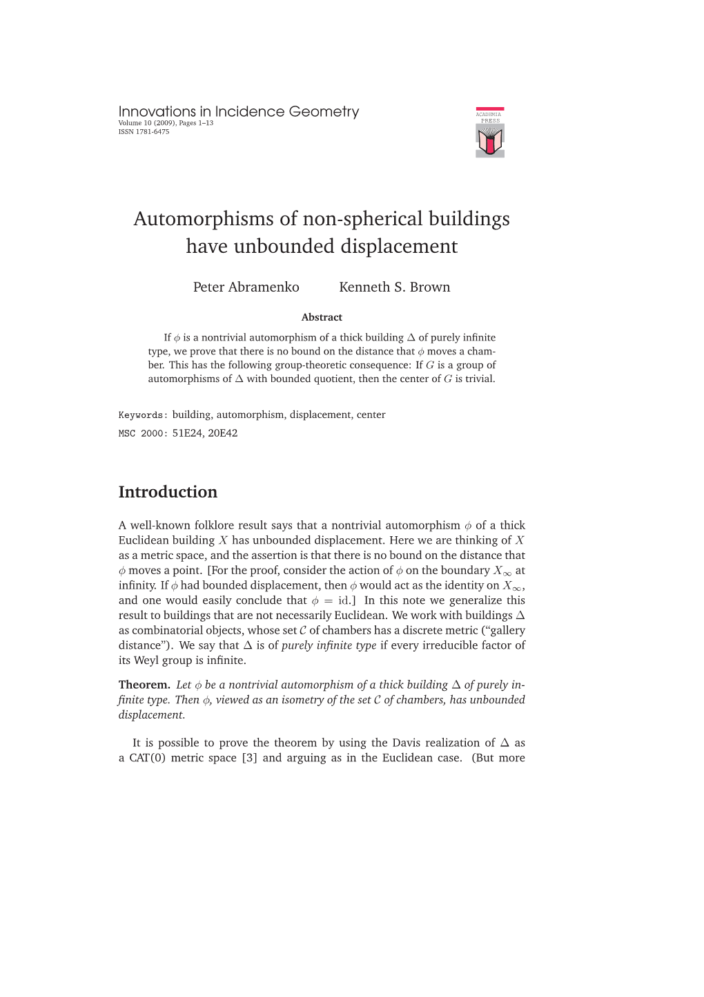 Automorphisms of Non-Spherical Buildings Have Unbounded Displacement