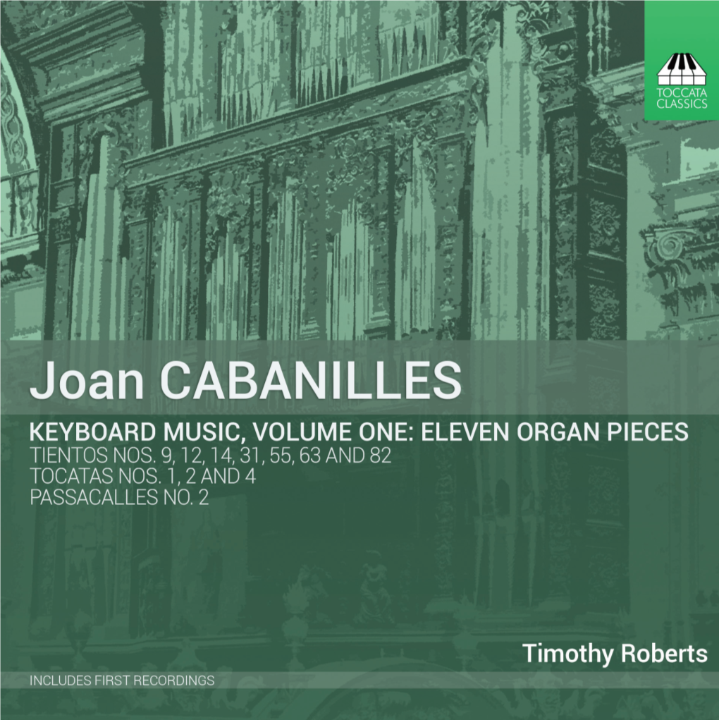 CABANILLES and HIS ORGAN MUSIC by Timothy Roberts