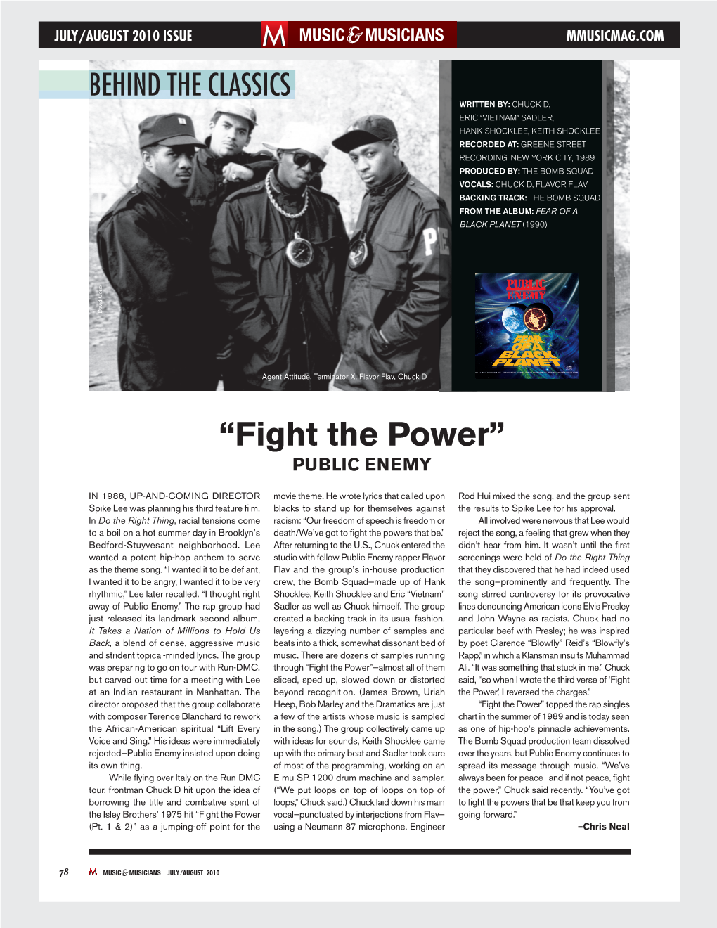 “Fight the Power” PUBLIC ENEMY