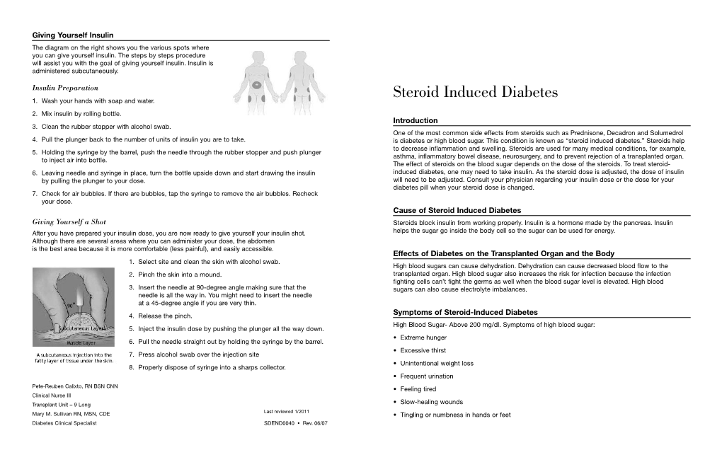 Steroid Induced Diabetes 2