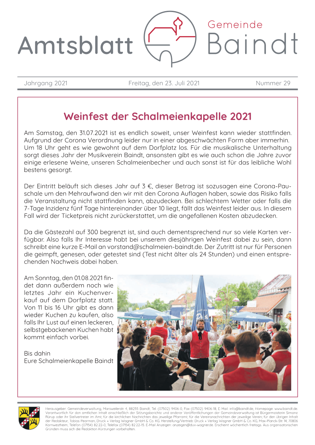 Amtsblatt Vom 23.07.2021