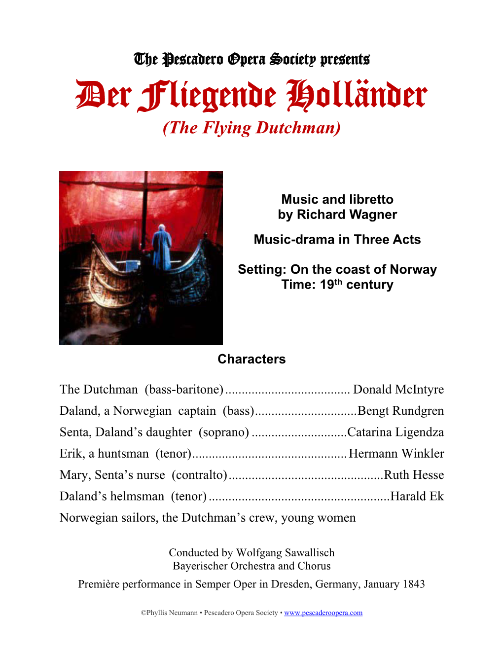 Der Fliegende Holländer (The Flying Dutchman)