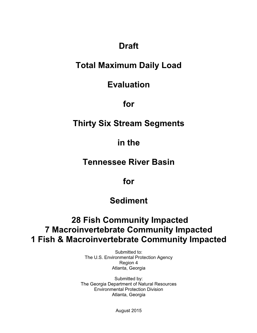 2015 Tennessee River Basin Sediment