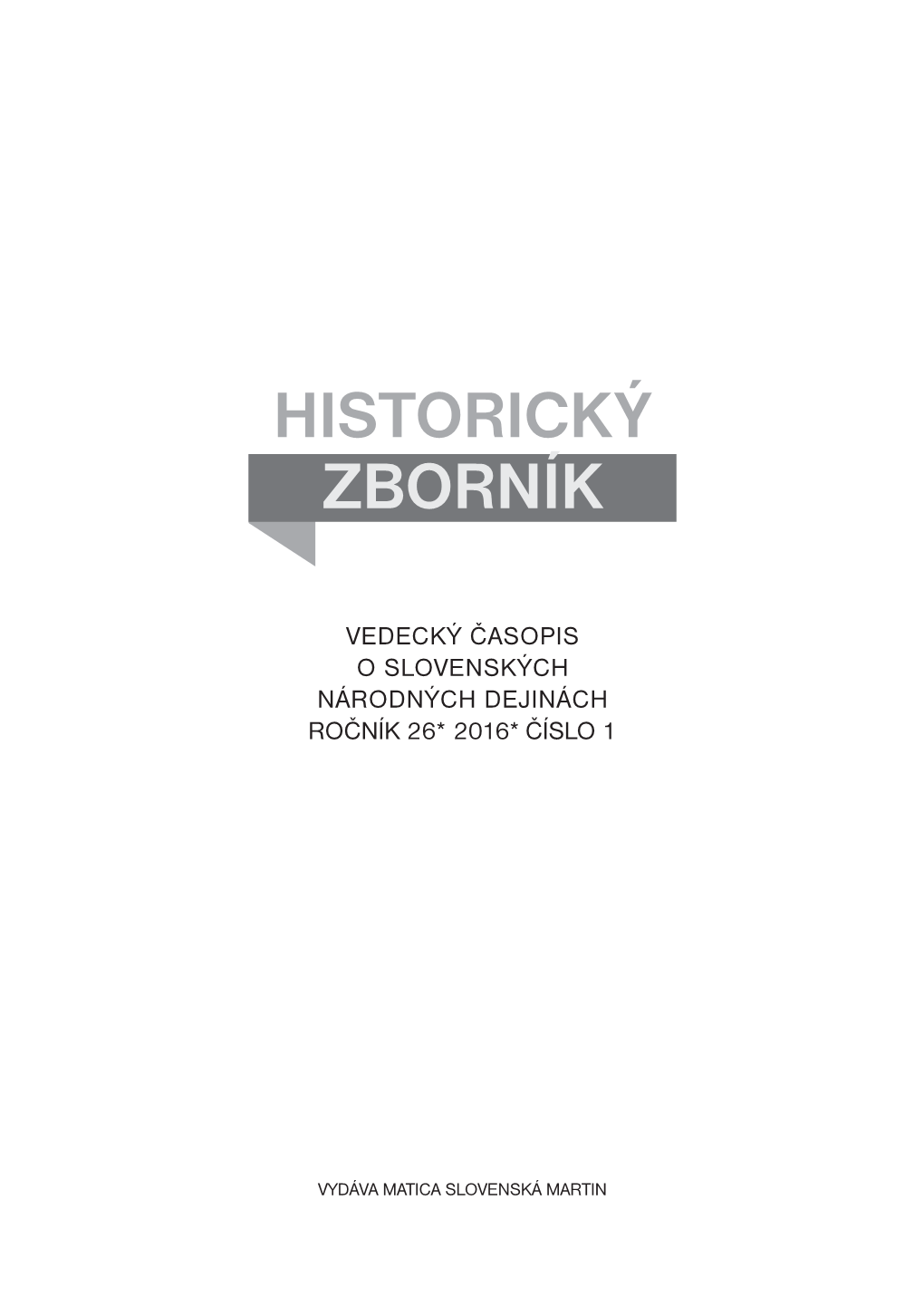 Historický Zborník