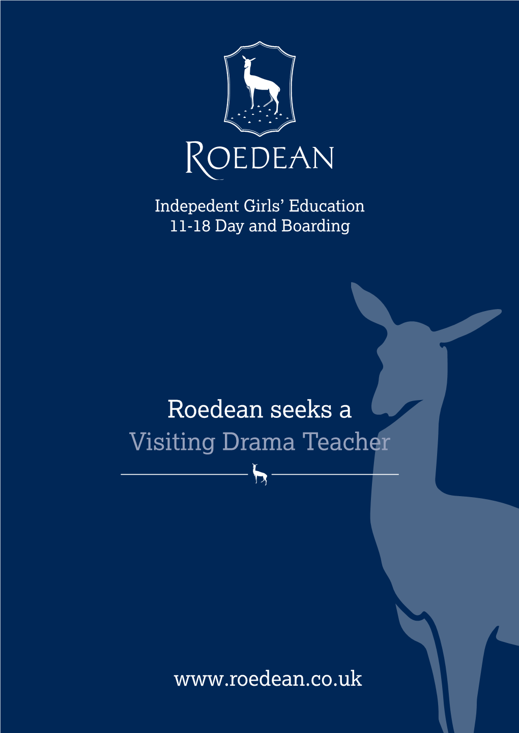 Visiting Drama Teacher Roedean Seeks A