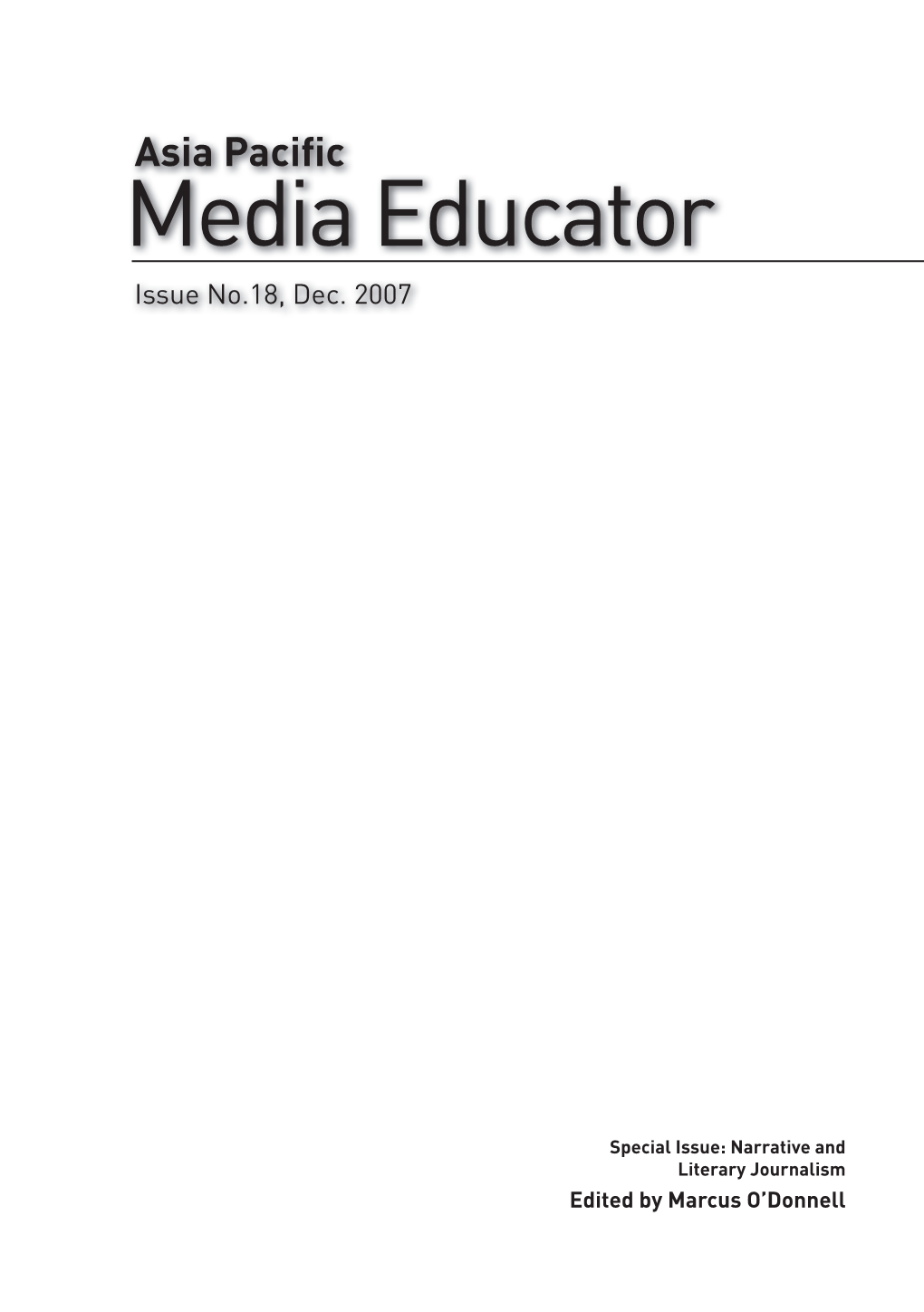 Media Educator Issue No.18, Dec