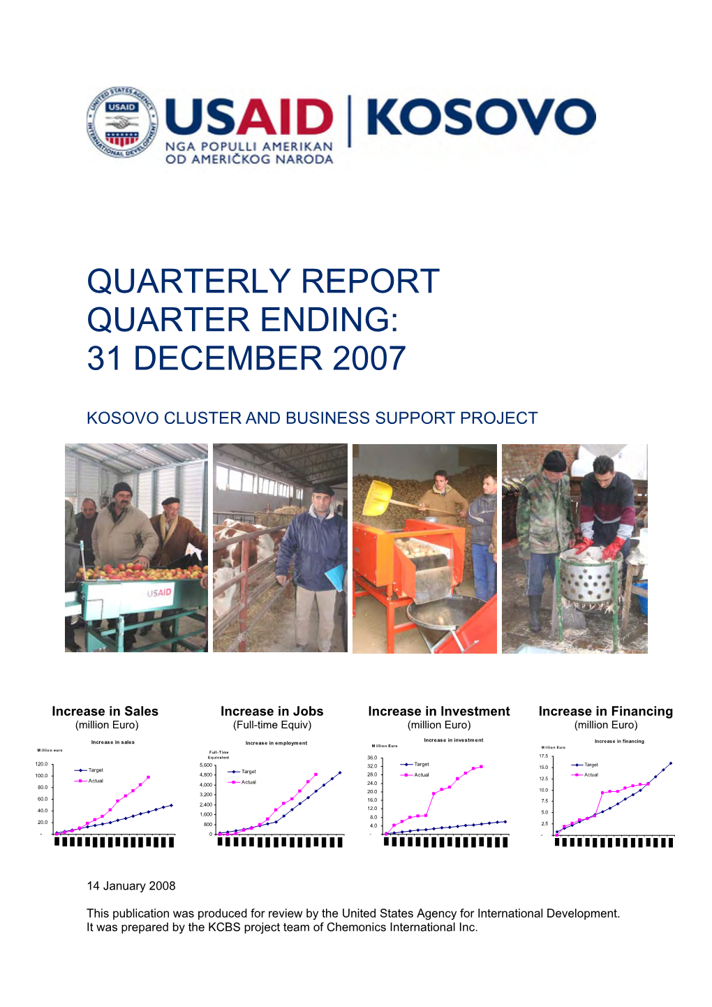 Quarterly Report Quarter Ending: 31 December 2007