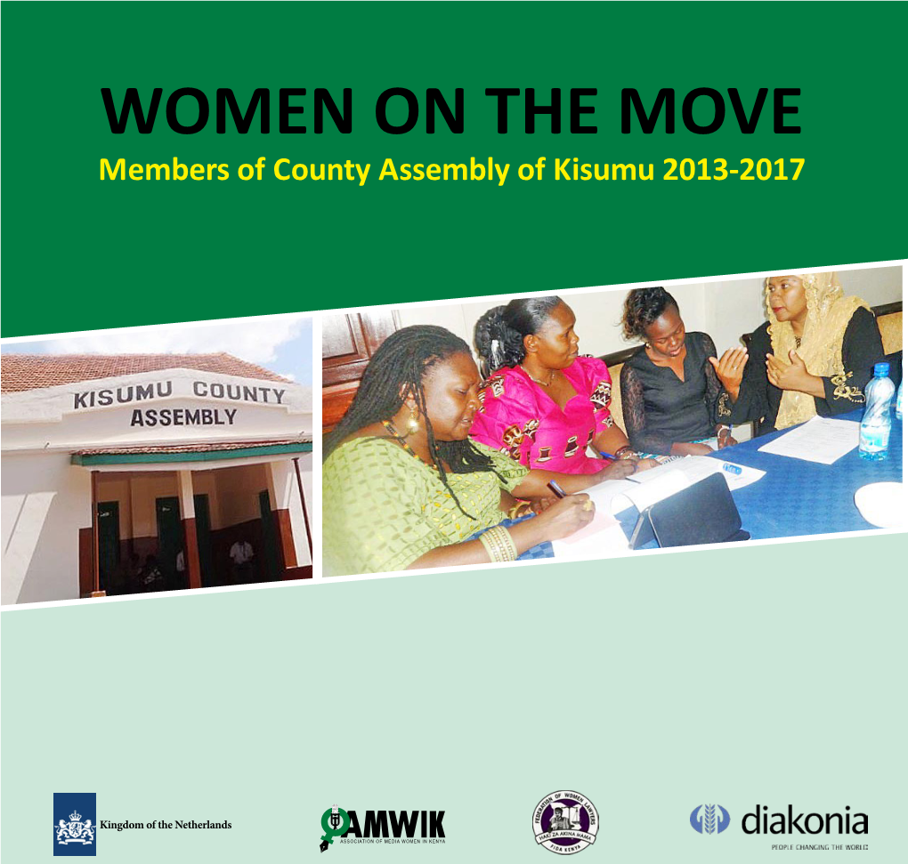 WOMEN on the MOVE Members of County Assembly of Kisumu 2013-2017