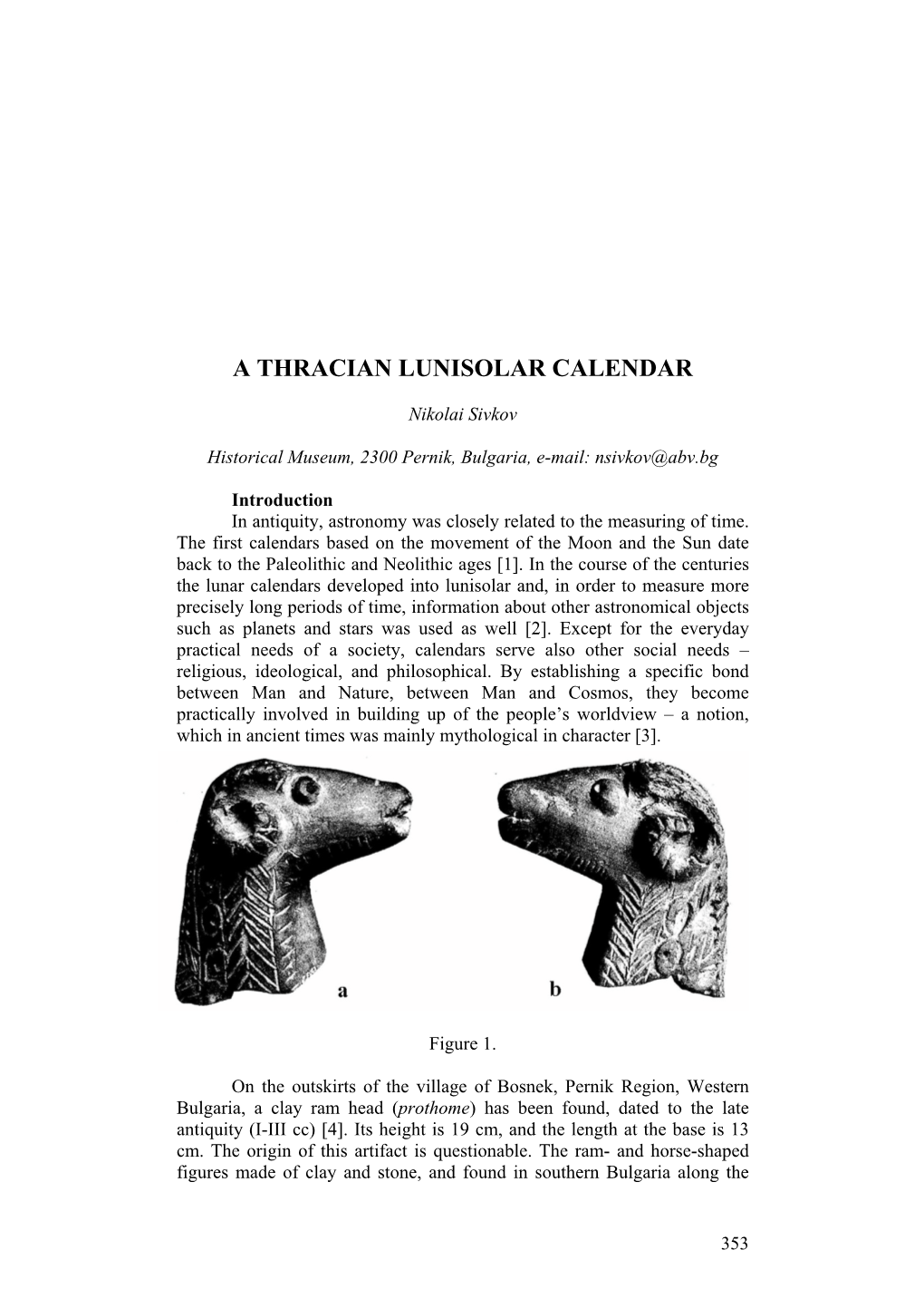 A Thracian Lunisolar Calendar