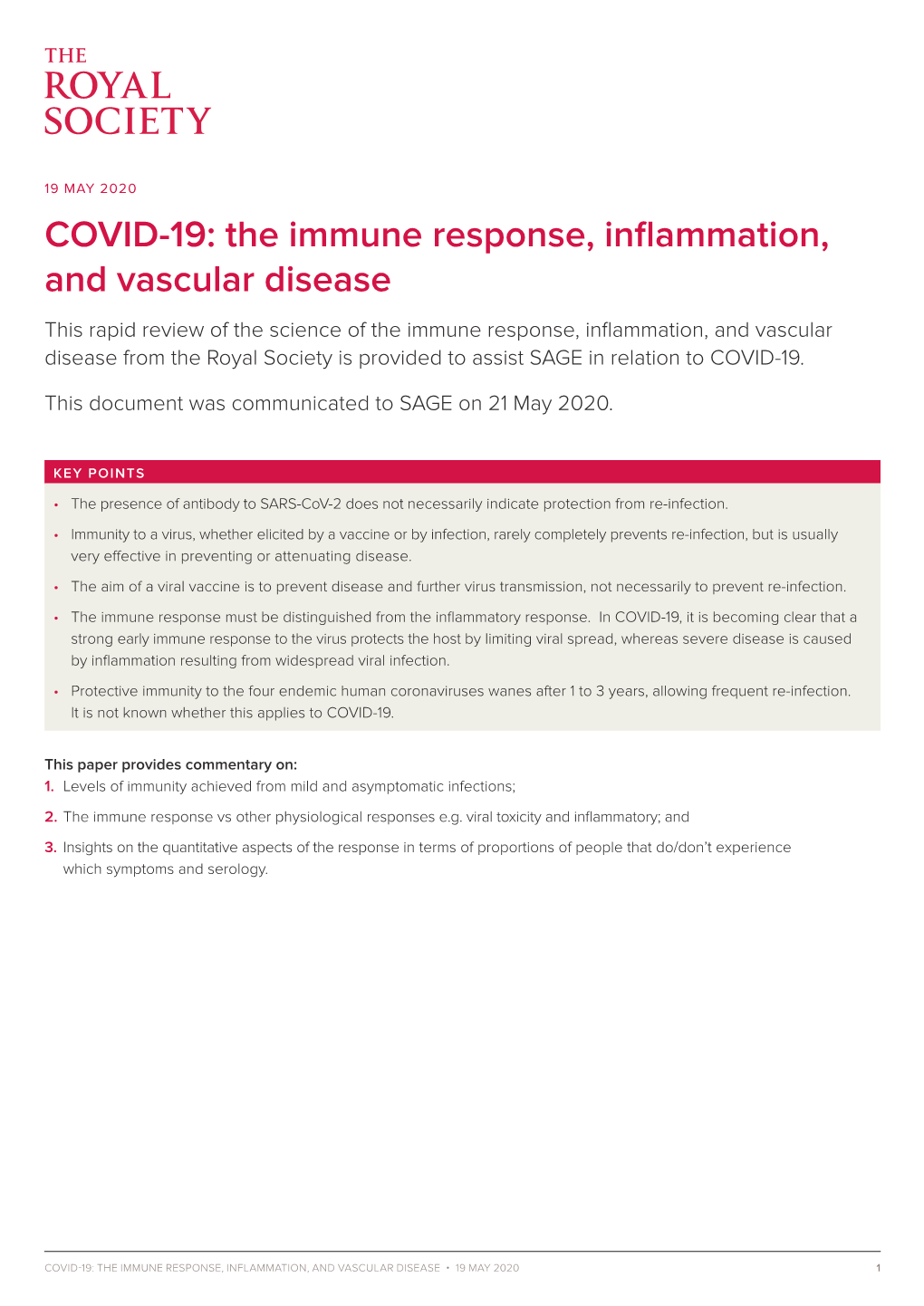 The Immune Response, Inflammation, and Vascular Disease