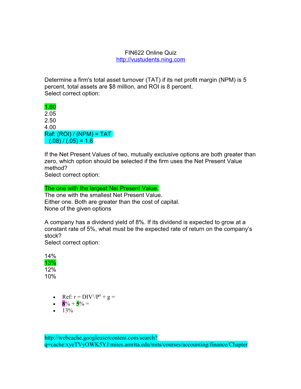 Determine a Firm's Total Asset Turnover (TAT) If Its Net Profit Margin (NPM) Is 5 Percent